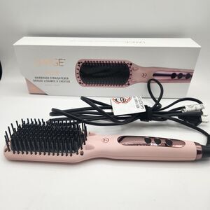 L'ange Le Vite Hair Brush Straightener Blush Rose 450 Degrees Easy Grip 9ft Cord